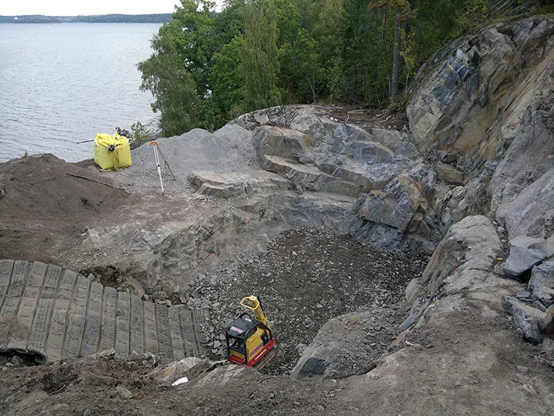 5. Stenspräckning Bergsprängning