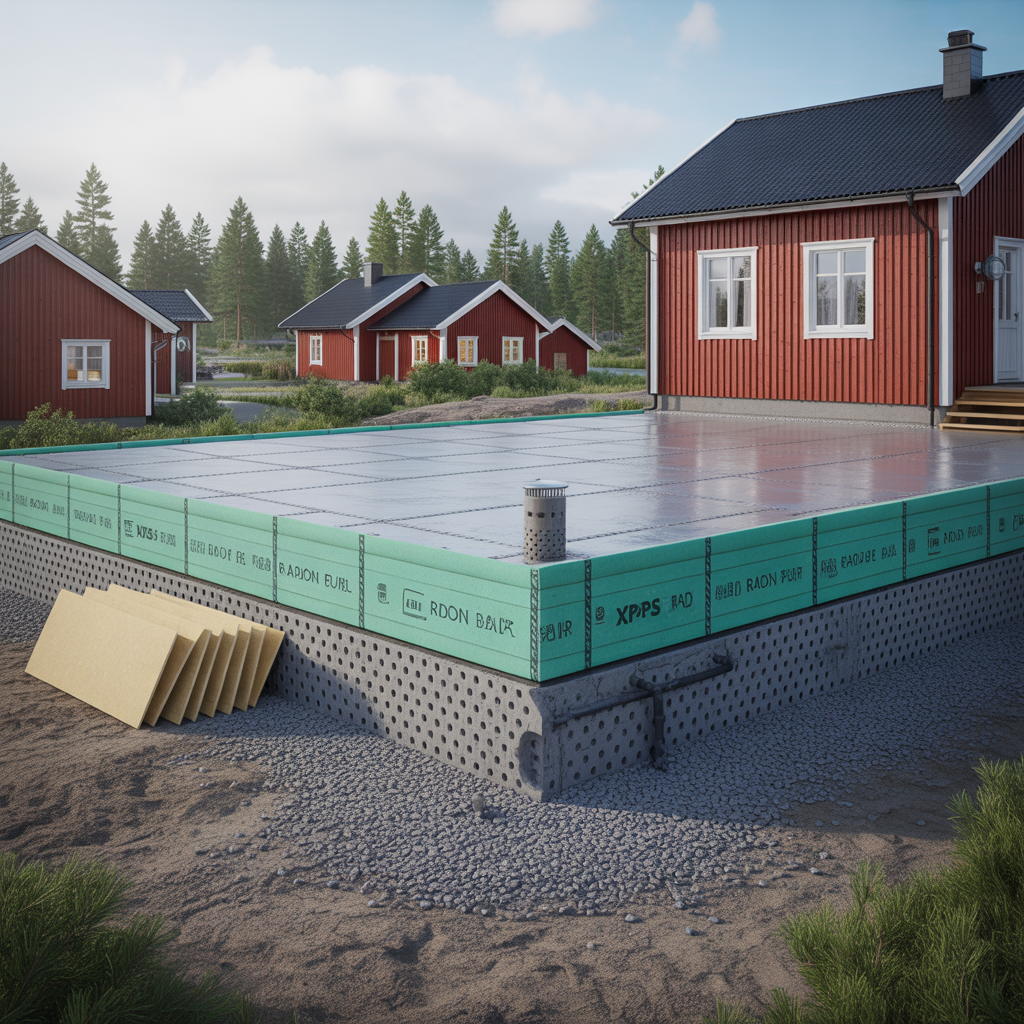 radonskydd i mark vid nybyggnad materialval och kostnad