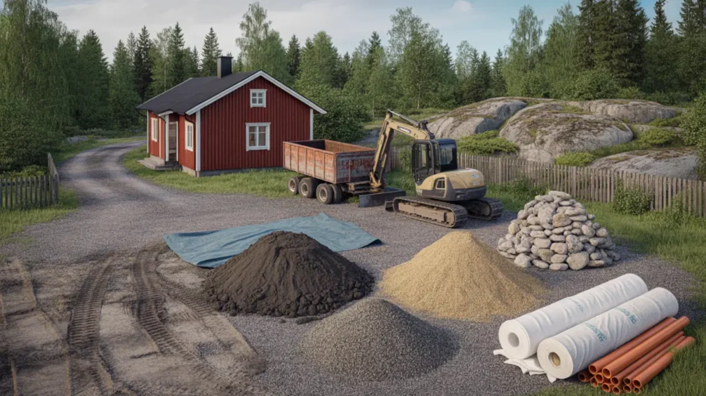 schaktmassor p tomten s planerar du massbalans terbruk och bortforsling