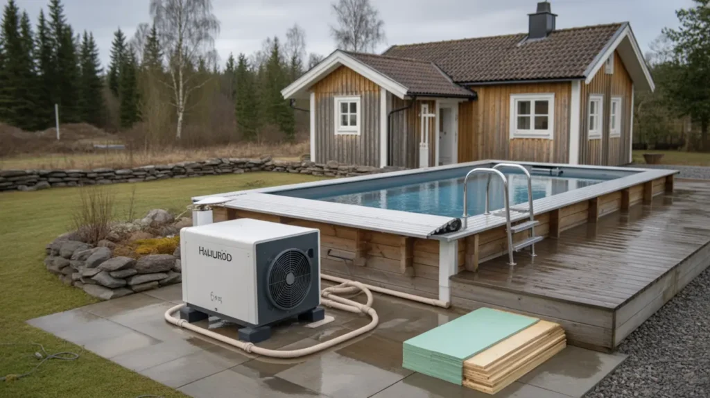 bygga pool p tomten v lj r tt stomme uppv rmning och rening s nk driftkostnaden utan att tumma p s kerheten