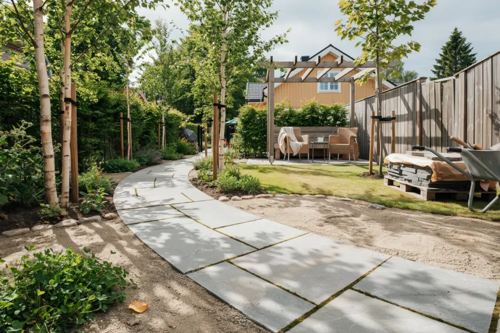 juli p tomten s skapar du skugga g ngstr k och svalare ytor med smart markplanering